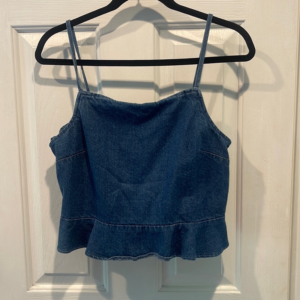 American Eagle Outfitters denim top. Sz Large